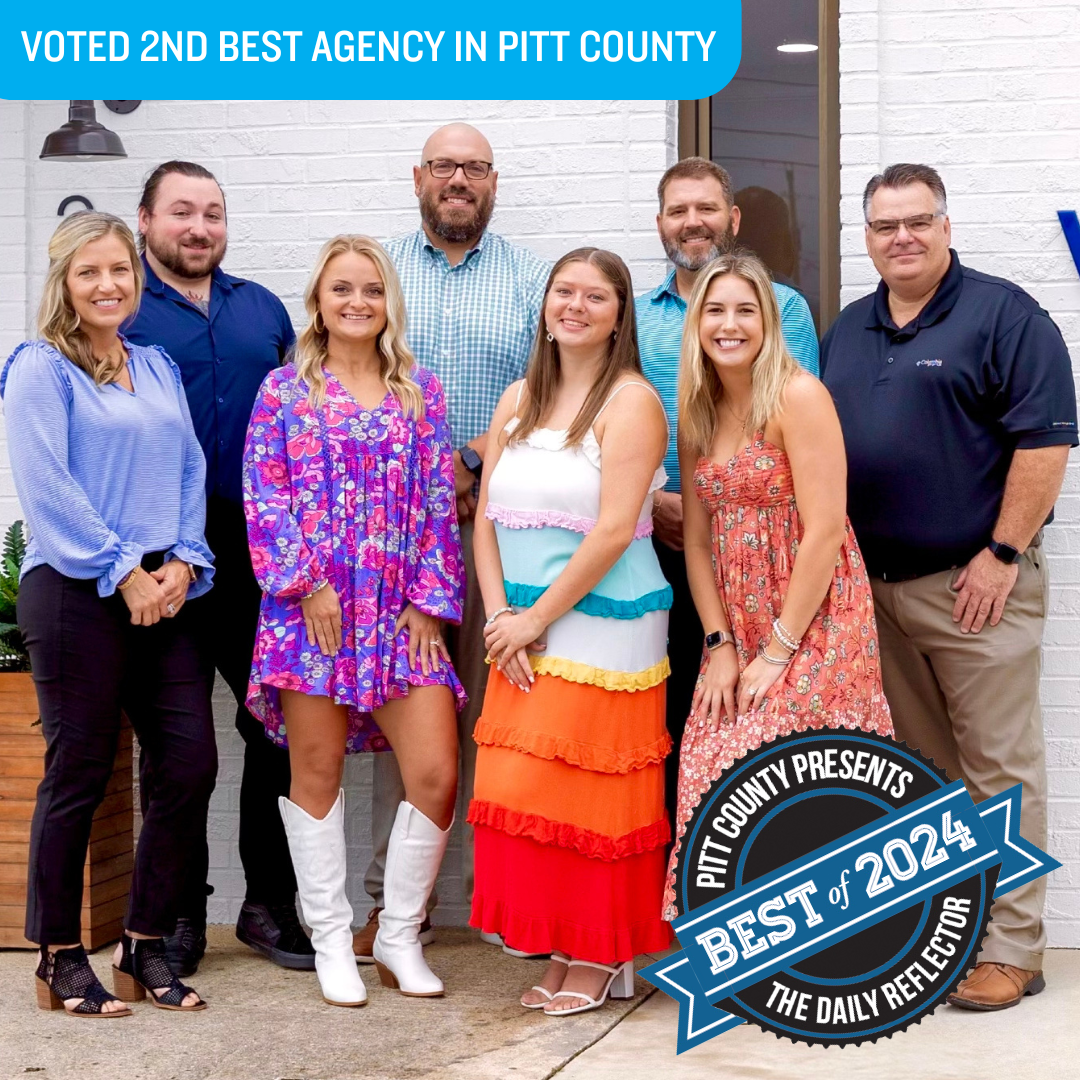 VOTED 2ND BEST AGENCY IN PITT COUNTY